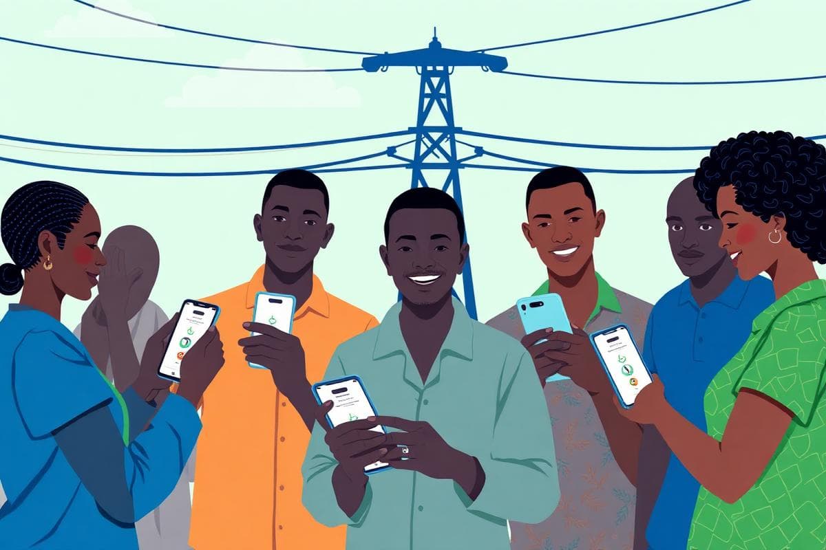Community members helping each other track power outages